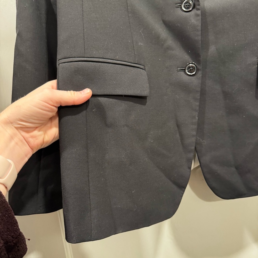 Banana Republic‎ Women’s Black Wool Blazer Size 14 Preppy Academia Career Office - Picture 4 of 10